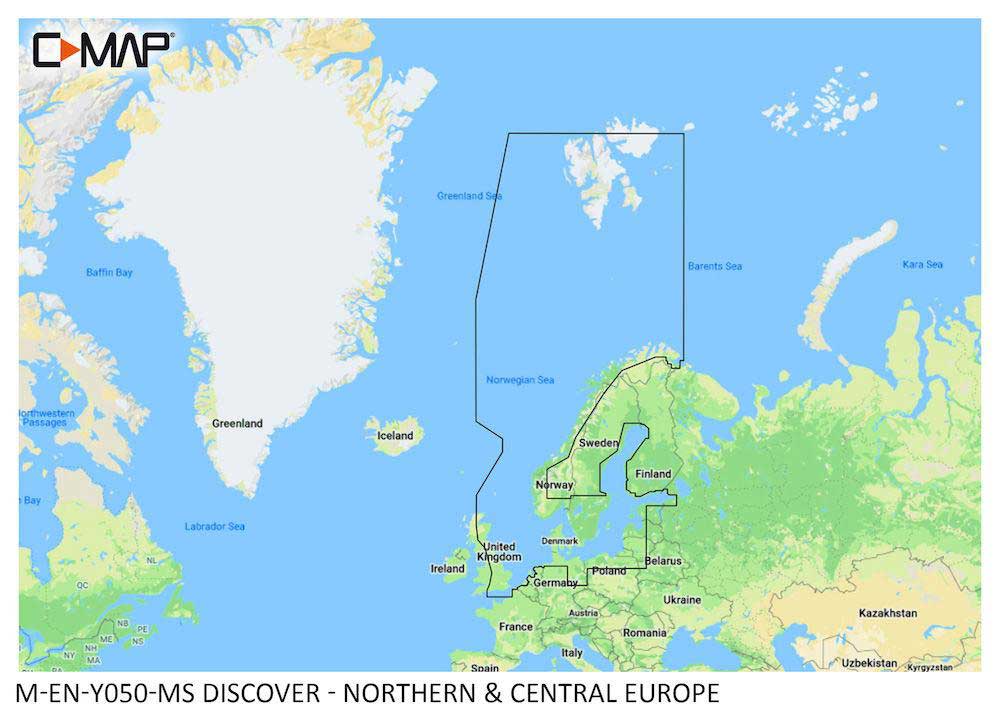 C-MAP DISCOVER - Northern &amp; Central Europe