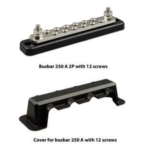 Busbar 250A 2P with 12 screws +cover - Busbar 12 - VIVBB125021220