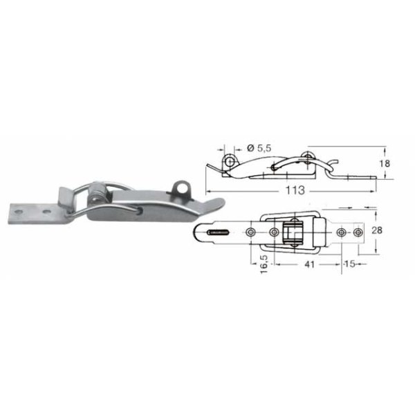 Spansluiting RVS afsluitbaar 250 kg - Cbnc1600 - EU38.206.01