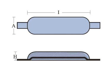 Tecnoseal anoden met aluminium lasstrip type 1