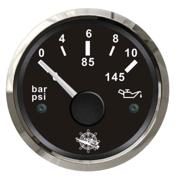 Osculati oil pressure indicator 0/10 bar black/glossy - En 27 321 11 - EU27.321.11