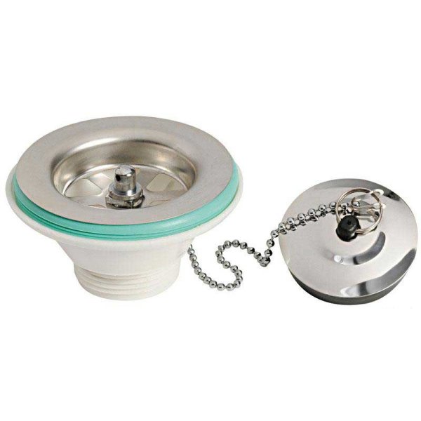 Afvoer wasbak recht met plug - En 50 186 99 new11 - EU50.186.99