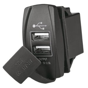 USB-A + USB-A poort voor Carling inbouwframe - Eu14 195 60 - EU14.195.60