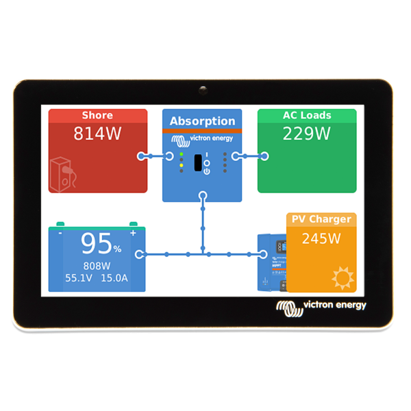 Victron GX Touch 50 - Gx touch 50 front with screen nw - VIBPP900455050
