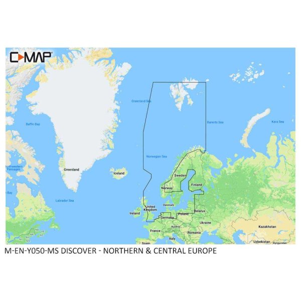 C-MAP DISCOVER - Northern & Central Europe - Srmeny050ms - SRMENY050MS