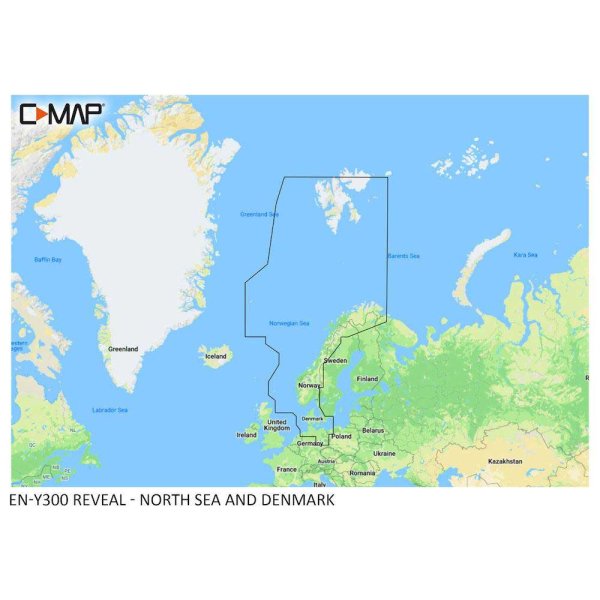 C-MAP REVEAL - North Sea & Denmark - Srmeny300ms - SRMENY300MS