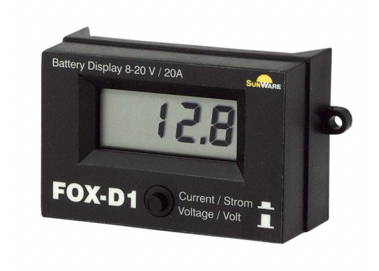 FOX-D1 digitaal display - Sunware fox d1 battery display top mounting version - AQFOXD1