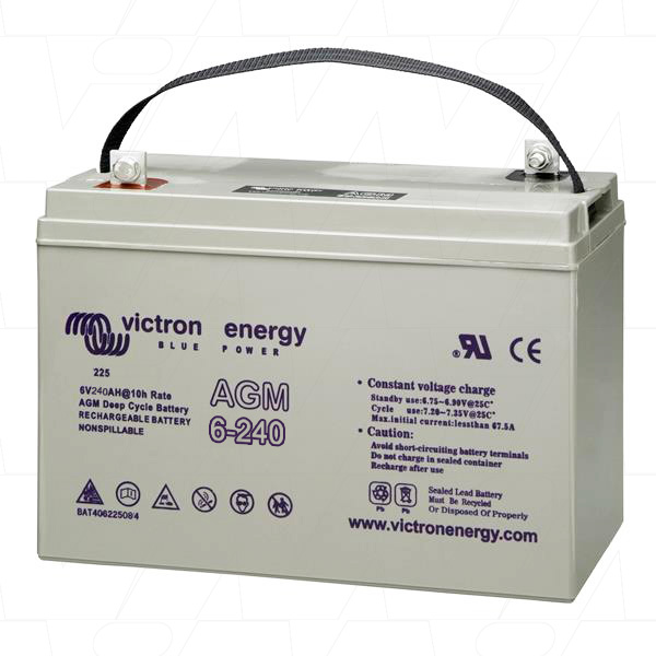 AGM Deep Cycle accu 6V/240Ah - Victron energy bat406225084 - VIBAT406225084