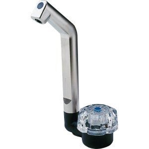 Waterkraan De Luxe, kleine knop - Waterkraan deluxe chroom zwart 1 - RH640-160500B